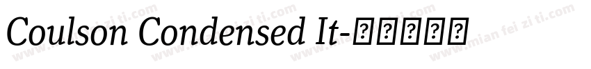 Coulson Condensed It字体转换
